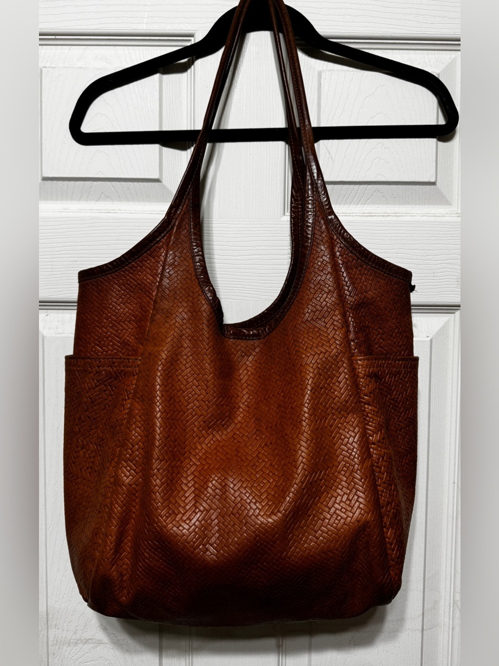 Rough & Tumble Large Woven Saddle Minimal Tote